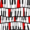 Tapeta: Bezszwowy wektorowy fortepianowy wzór w czarny i biały i czerwony