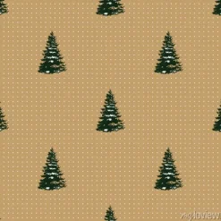 Tapeta: Bezszwowy wesoło bożych narodzeń świąteczny wzór z drzewem