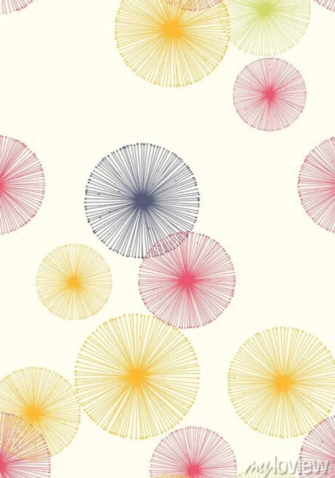 Tapeta: Bezszwowy wzór z dandelions. tło wektor.