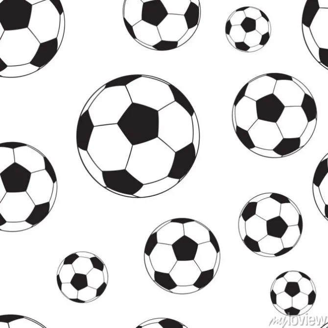 Tapeta: Bezszwowy wzór z futbolowymi piłkami