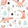 Tapeta: Bezszwowy wzór z lisem w lesie
