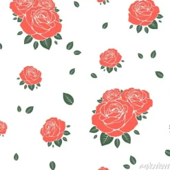 Tapeta: Bezszwowy wzór z różami. ilustracji wektorowych