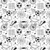Tapeta: Biało-czarne symbole piłki nożnej dla dzieci