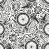 Tapeta: Bicycles. seamless pattern of bicycle parts. isolated vector