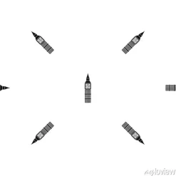 Tapeta: Big ben zegar deseń bez szwu czarny