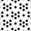Tapeta: Black and white hexagon soccer ball seamless pattern, vector