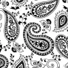 Tapeta: Black and white vector paisley seamless pattern for fashion and
