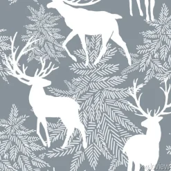 Tapeta: Bożenarodzeniowy bezszwowy wzór z deers. ilustracja akwarela