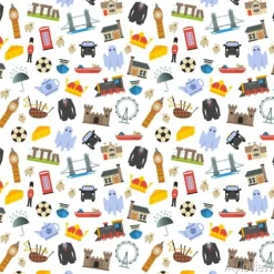 Tapeta: Brytyjski, anglia, londyn symbole i zabytków bezszwowe tło wektor