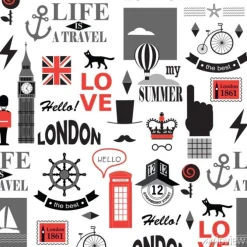 Tapeta: Brytyjski gazeta tekstura bez szwu deseń