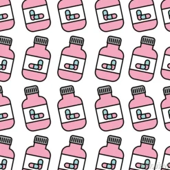 Tapeta: Butelka medycyna kapsułka wzór obrazu wektorowego