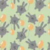 Tapeta: Cartoon animals seamless rabbit bunnies pattern for wrapping