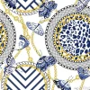 Tapeta: Chain seamless pattern with leopard skin elements and butterflies.