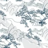 Tapeta: Chinese lanscape japanese vector pattern oriental mountais seamless