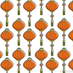 Tapeta: Chiński latarniowy wzór piękna dekoracja wektoru ilustracja
