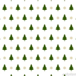 Tapeta: Choinki śnieżynkami szwu wzór karty na białym tle