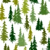 Tapeta: Christmas and new year vector seamless pattern with green pine