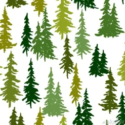 Tapeta: Christmas and new year vector seamless pattern with green pine
