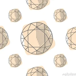 Tapeta: Colorful seamless pattern with hand drawn crystals and gems in