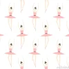 Tapeta: Cute ballerina w różowy tutu bez szwu deseń na białym tle. balet
