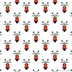 Tapeta: Cute dla dzieci wzór dla dziewcząt i chłopców. kolorowe motocykla,