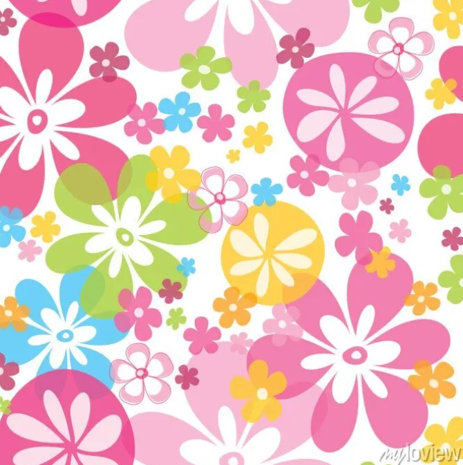 Tapeta: Cute kolorowe bez szwu deseń z małych ilustracji wektorowych