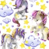 Tapeta: Cute unicorn watercolor seamless pattern