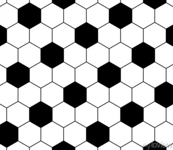 Tapeta: Czarno-biały wzór z piłki nożnej