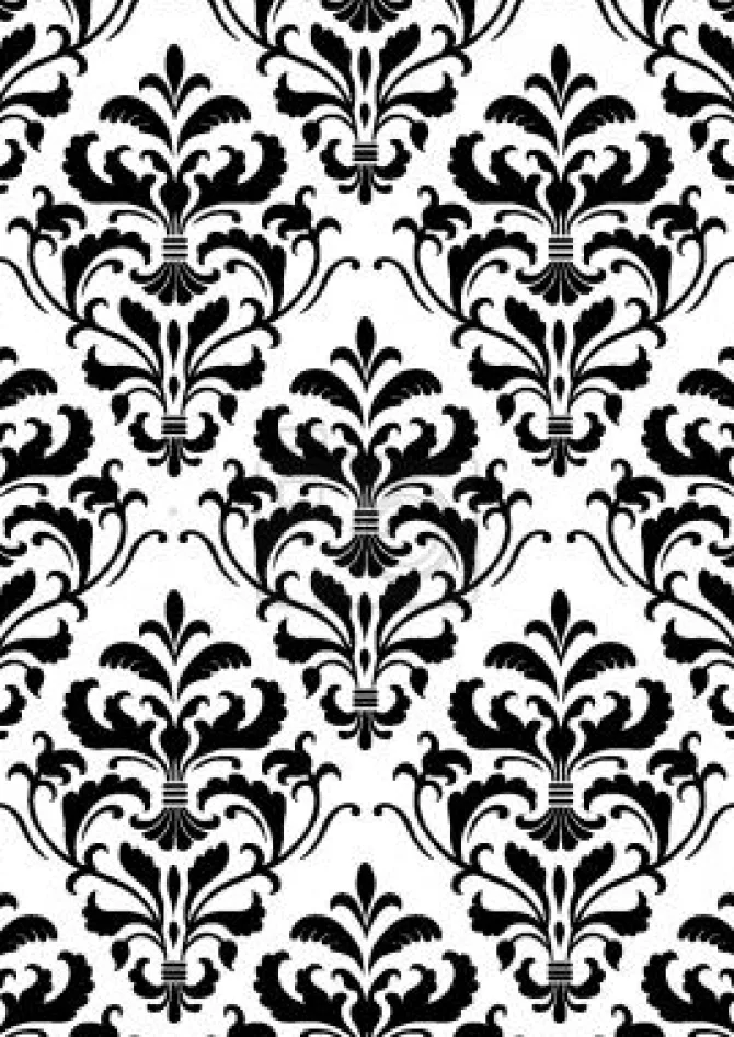 Tapeta: Czarny biały barok