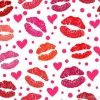 Tapeta: Czerwona szminka pocałunek szwu wzór