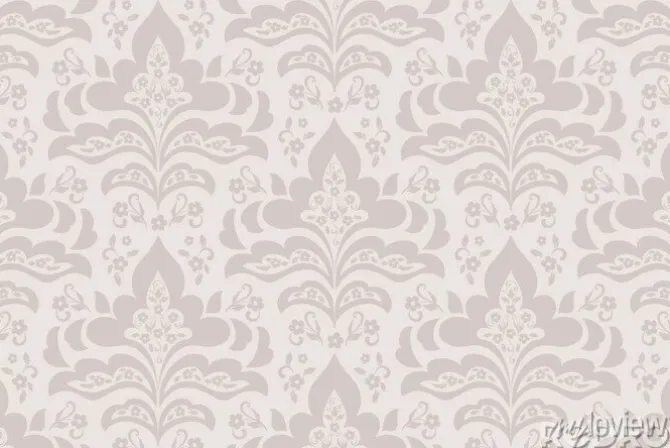 Tapeta: Damask seamless pattern element. vector floral damask ornament