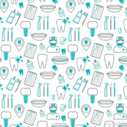 Tapeta: Dental szwu. ikony liniowe. płaska konstrukcja. wektor