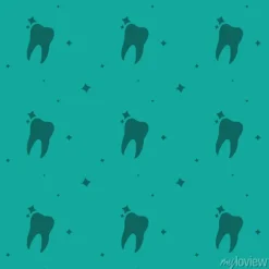 Tapeta: Dentist molar tooth with stars seamless silhouette pattern