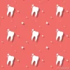 Tapeta: Dentist molar tooth with stars seamless background
