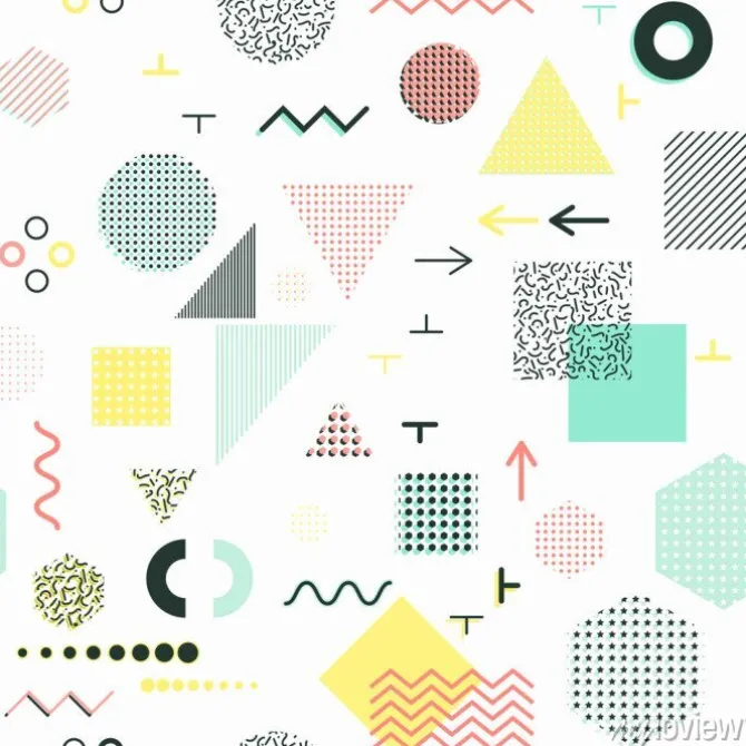 Tapeta: Deseń w stylu memphis