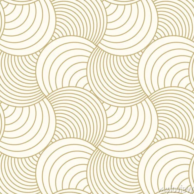 Tapeta: Deseniowy bezszwowego okręgu abstrakta fala tła lampasa złocisty