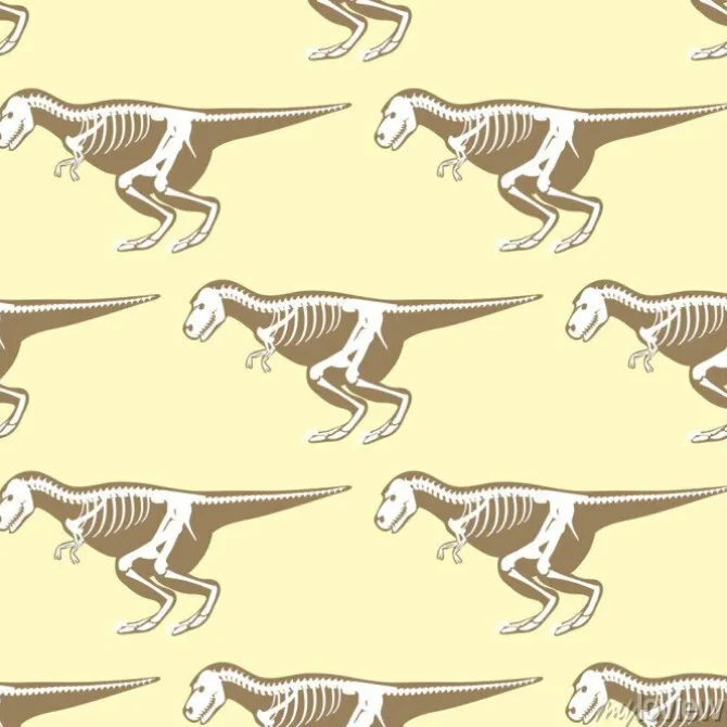Tapeta: Dinozaury szkielety sylwetk? bezszwowych wzór skamienny kszta?