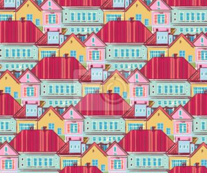 Tapeta: Domy miejskie z powyżej