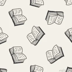 Tapeta: Doodle book seamless pattern background