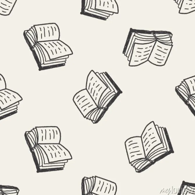 Tapeta: Doodle book seamless pattern background