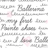 Tapeta: Doodle calligraphic vector seamless background. simple cute ballet