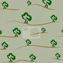 Tapeta: Drzewa na wzgórzu