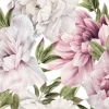Tapeta: Duże pąki różowej piwonii malowane akwarelą