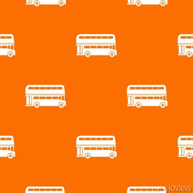 Tapeta: Dwupoziomowy wzór autobusu bez szwu