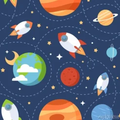 Tapeta: Dzieci bez szwu cartoon wzór przestrzeń