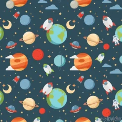 Tapeta: Dzieci bez szwu cartoon wzór przestrzeń