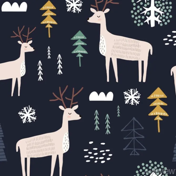 Tapeta: Dziecinny wzór z kochanymi. modny skandynawski wakacje wektor