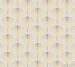 Tapeta: Elegancki deseń ze złotawymi wachlarzami
