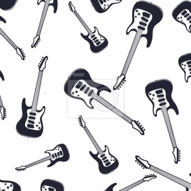 Tapeta: Elektryczne gitary czarno-białe