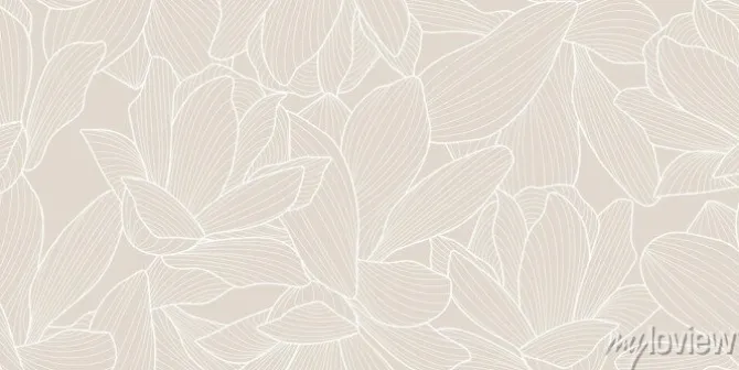Tapeta: Floral seamless pattern in trendy linear style. floral minimalist